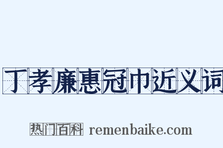 丁孝廉惠冠巾近义词是什么意思的图片